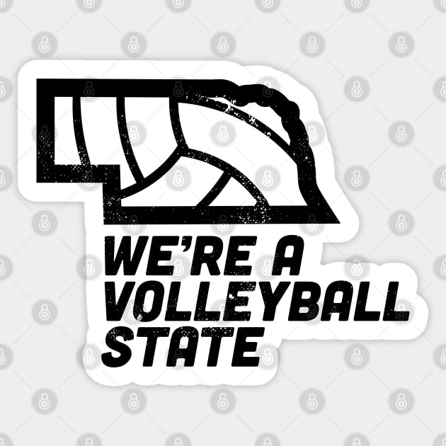 Volleyball State Nebraska Sticker by Commykaze